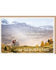 Faltkarte "Zum Geburtstag"/Mountainbike