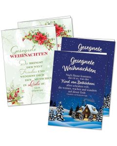 Weihnachts-Faltkarten-Serie 4 Stk.