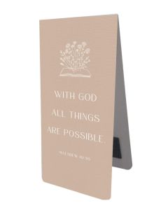 Magnetlesezeichen: With God all things are possible