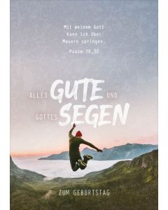 Faltkarte "Alles Gute u. Gottes Segen" - Sprung