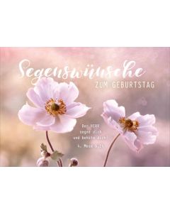 Faltkarte "Segenswünsche zum Geburtstag" - Blumen