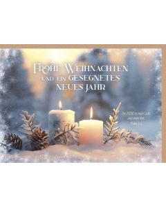 Faltkarte "Frohe Weihnachten" - Kerzen