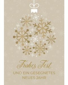 Postkarten "Frohes Fest" -Weihnachtskugel 12 Stück