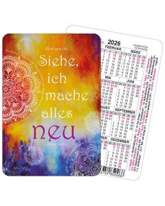 Spielkartenkalender Jahreslosung 2026 Aquarell