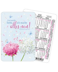 Spielkartenkalender Jahrelosung 2026 Hortensie