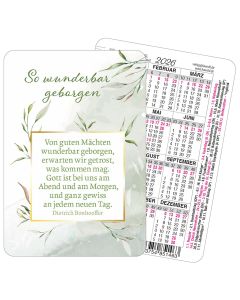 Spielkartenkalender 2026 'So wunderbar geborgen'