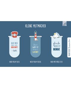 3er-Lesezeichen-Set 'Kleine Mutmacher'