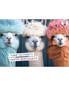 Schokokarte 'Time to party - Happy birthday'