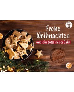 Schokokarte 'Frohe Weihnachten und ein gutes neues Jahr'