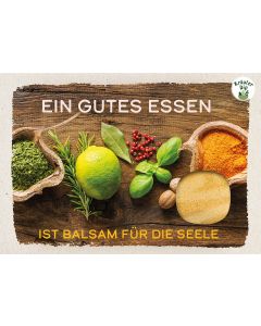 Dipkarte 'Ein gutes Essen ist Balsam für die Seele'