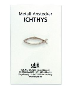 Metall-Anstecker "Fisch" - silberfarben