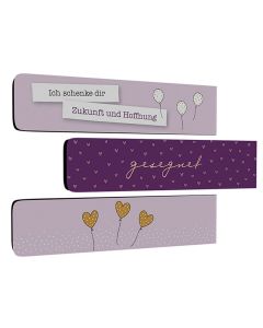 Magnetlesezeichen 'Gesegnet' 3er-Set