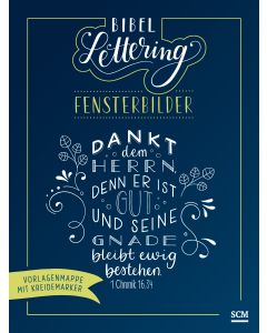 Bibel-Lettering Fensterbilder 'Dankt dem Herrn, denn er ist gut und seine Gnade bleibt ewig bestehen'