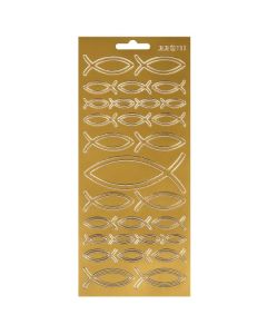 Konturensticker-Set Fische 'Gold'