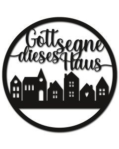 Wandkreis 'Gott segne dieses Haus'