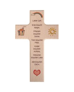 Holzkreuz 'Kindergebet'