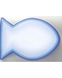 Haftnotizblock "Fisch" - blau