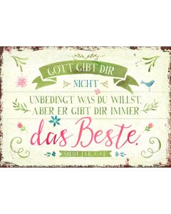 Postkarte 'Gott gibt das Beste' 1EX