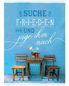 Postkarte 'Suche Frieden und jage ihm nach - Psalm 34,15'