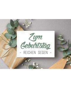 Postkarte 'Zum Geburtstag reichen Segen' 1EX