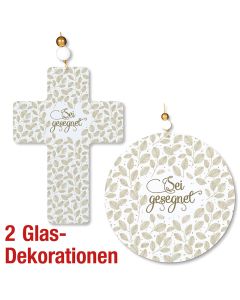 Glas-Set 'Sei gesegnet - Gold-Edition' 2-teilig