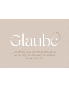 Postkarte 'Glaube'  12x