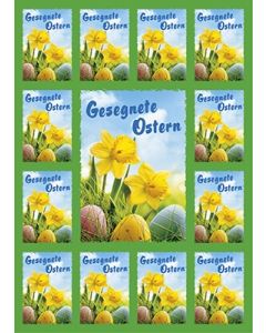 Aufkleber-Grußkarte Ostern 4 Ex.