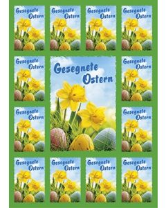 Aufkleber-Grußkarte Ostern 12 Ex.