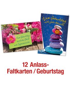 Paket 'Faltkarten Geburtstag' 12 Ex.