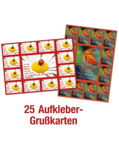 Paket 'Aufkleber-Grußkarten' 25 Ex.