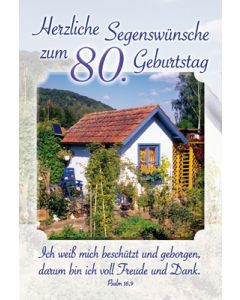 Faltkarte 80. Geburtstag 'Ich weiß mich'