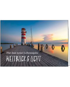 Faltkarte Geburtstag 'Leuchtturm'