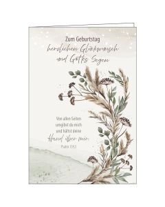 Faltkarte 'Zum Geburtstag herzlichen Glückwunsch und Gottes Segen'