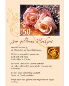 Faltkarte Goldene Hochzeit