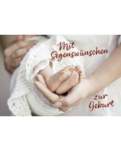 Faltkarte Geburt 'Mit Segenswünschen'