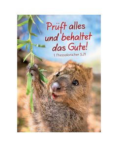 Postkarte 12 Ex. 'Prüft alles und behaltet das Gute!        1. Thessalonicher 5,21'