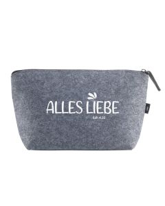 Filz-Accessoire-Tasche grau