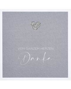 Faltkarte 'Von ganzem Herzen Danke'