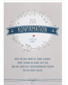 Faltkarte 'Zur Konfirmation Gottes Segen'