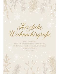 Postkarte 'Herzliche Weihnachtsgrüße' 12x