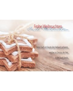 Postkarte 'Frohe Weihnachten'