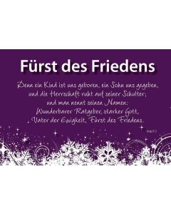 Typo-Card 'Fürst des Friedens'