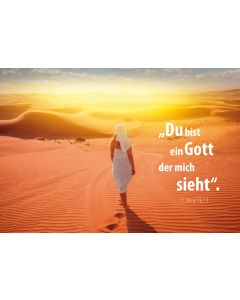 Postkarte 10 Ex. 'Du bist ein Gott, der mich sieht.'