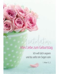 Faltkarte 'Gratulation - Alles Liebe zum Geburtstag'