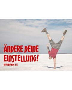 Postkarte 'Ändere deine Einstellung!'